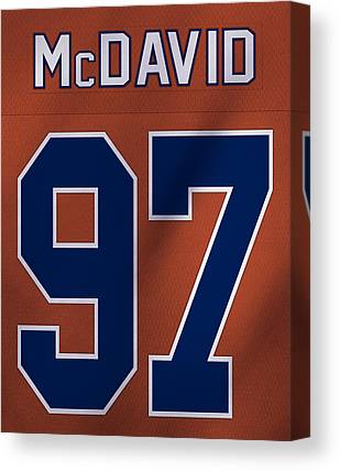 Conner Mcdavid Edmonton Oilers Jersey Art 1001 Joe Hamilton Canvas Print