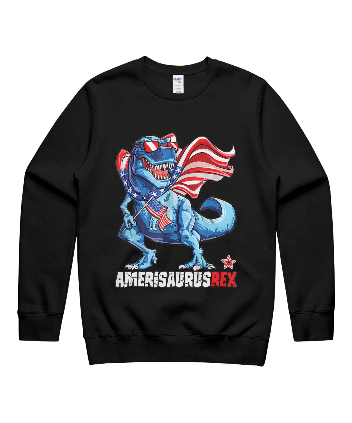 4Th July T-Rex America Dinosaur Independence Day Patriot Usa T-Shirt Unisex Crewneck Sweatshirt