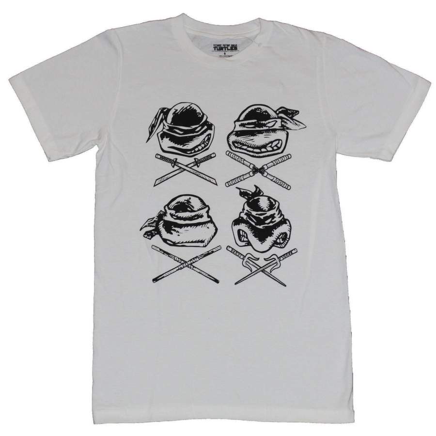 Teenage Mutant Ninja Turtles Tmnt Mirage Style Four Face Image T-Shirt