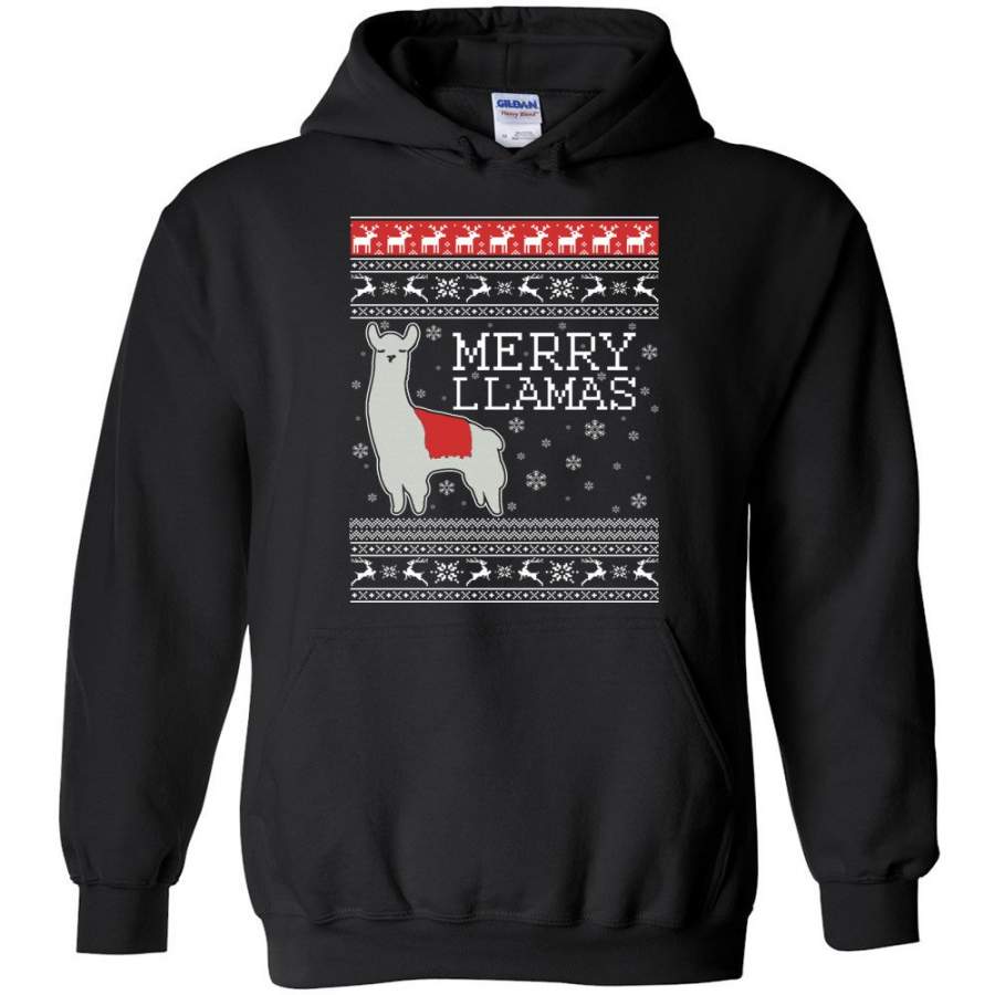Merry Llamas Holiday Sweatshirt Merry Llamas Christmas Sweater for Men and Women Christmas Sweater Party Gifts – Hoodie
