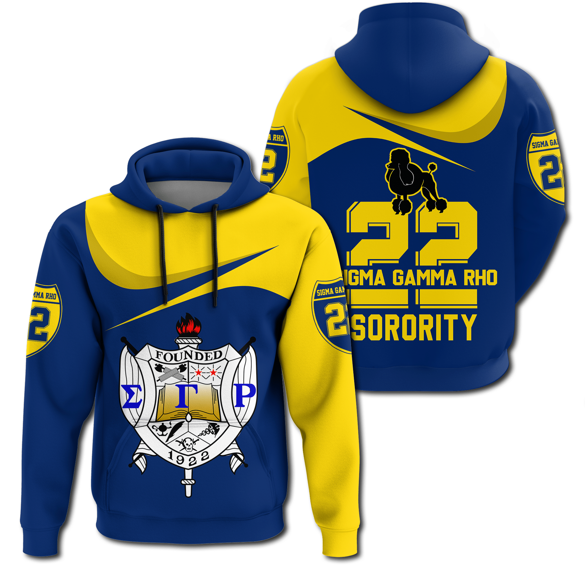 Sorority Hoodie – Sigma Gamma Rho Curve Style Pullover Hoodie