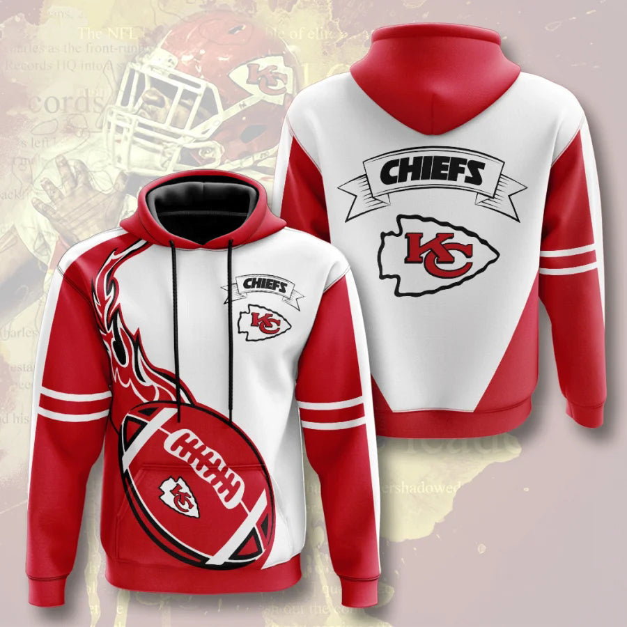 Kansas City Chiefs Hoodies Flame Ball