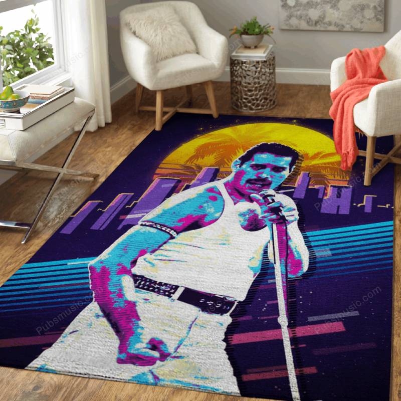 Freddie Mercury retro – Freddie Art Area Rug Carpet