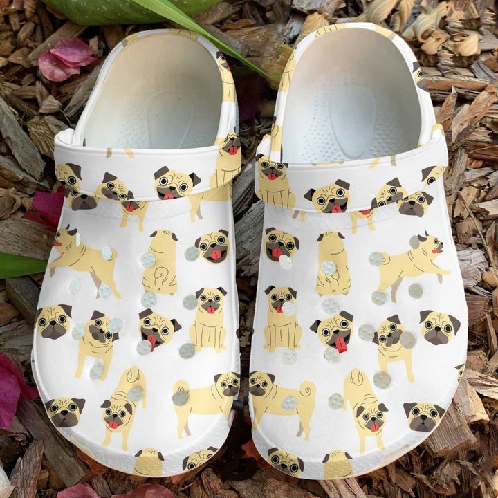 Personalized Pug Funny Pattern Crocsy Shoes For Mens And Womens