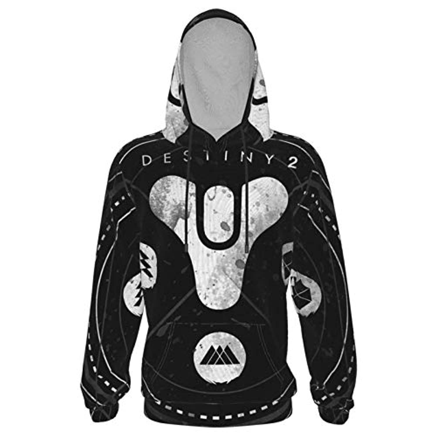 Destiny 2 Hoodies – Destiny 2 Forsaken Titan Hunter Warlock Symbol Black Pullover Drawstring Hoodie