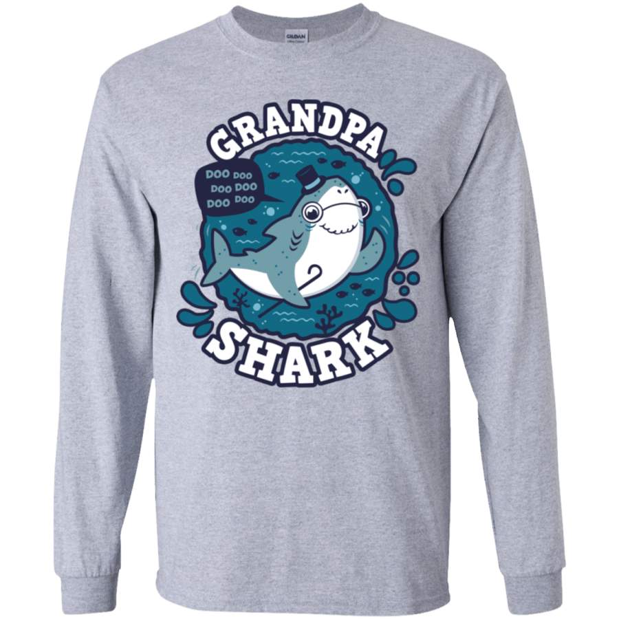 Shark Family trazo – Grandpa Youth Long Sleeve T-Shirt