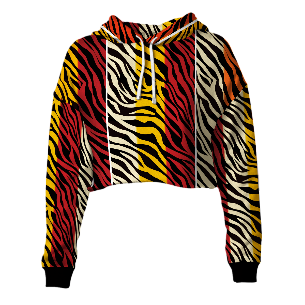 Wonder Print Hoodie – Basotho Leopard Skin 1 Croptop Hoodie