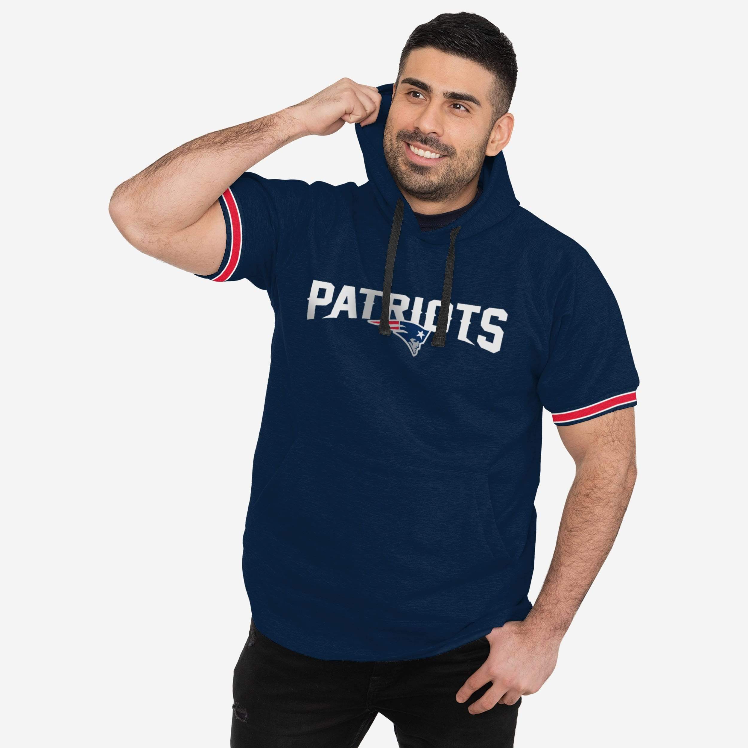 New England Patriots Short Sleeve Hoodie