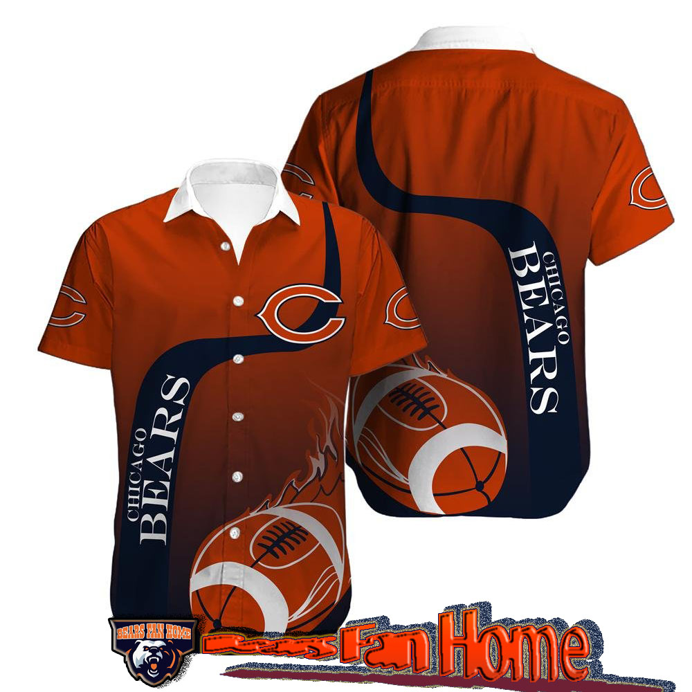 Nfl Chicago Bears Hawaiian Shirt 3D Ball New Gift For Fan