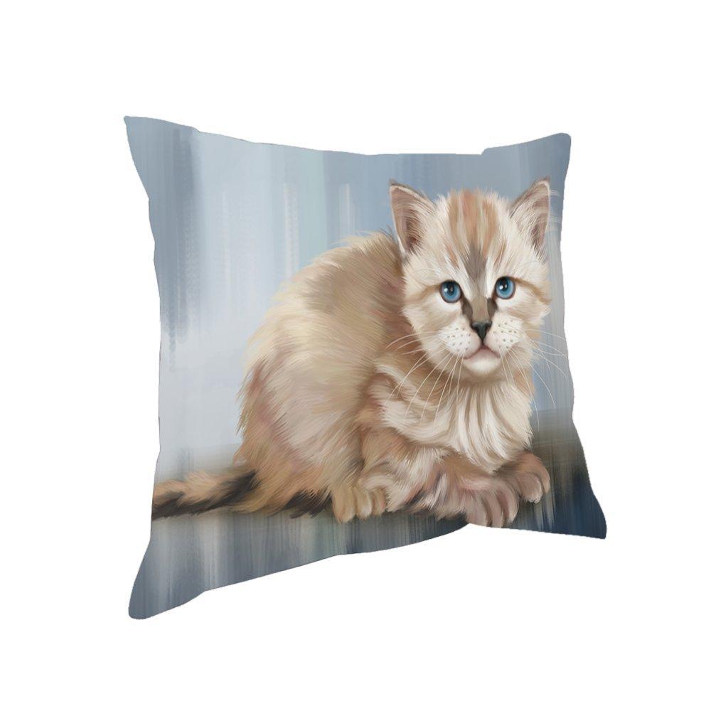 Seal Point Kitten Cat Throw Pillow