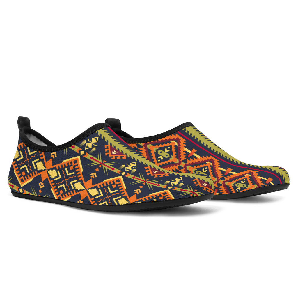 Kente Classic Design African Print Aqua Water Shoes