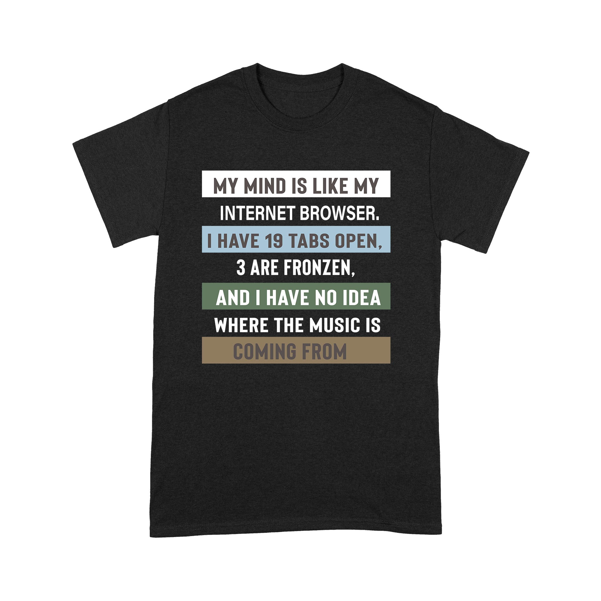 My Mind Is Like My Internet Browser I Have 19 Tabs Open 3 Funny Cotton T-shirt – Standard T-shirt