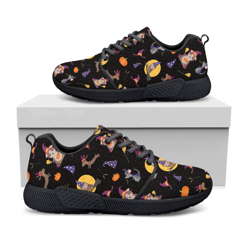 Animal Wizard Pattern Print Black Athletic Shoes