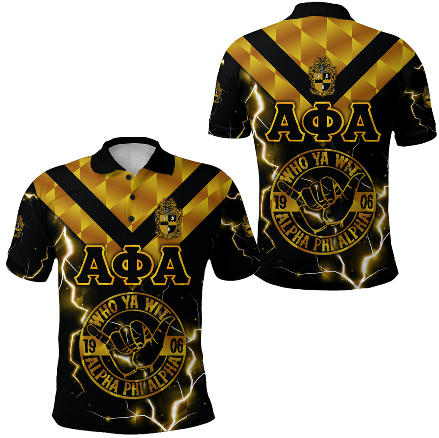 Alpha Phi Alpha Fraternity Polo Shirt Unique Style – Hand Sign Lt8