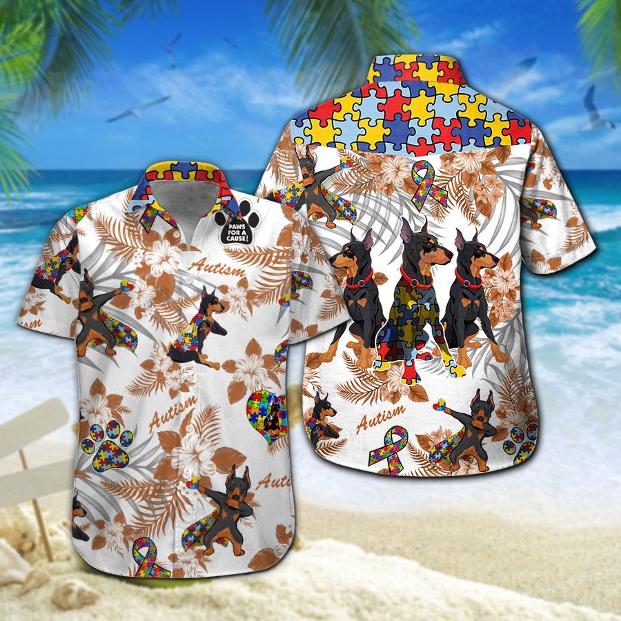 Doberman Autism Hawaiian Shirt 205 ND4500