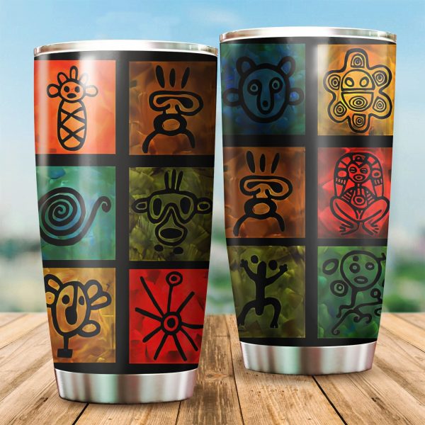 Puerto Rico Symbols Steel Tumbler Mh08012004