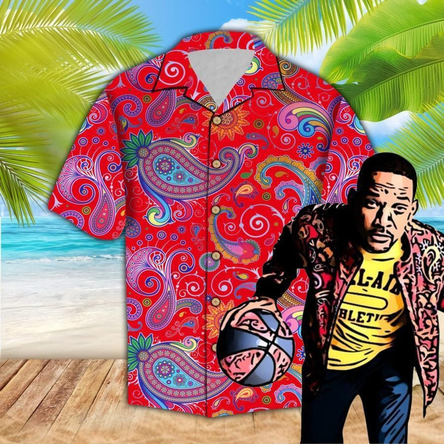 Colorful Red Paisley Print Hawaii Aloha Shirts Vi Ha7830