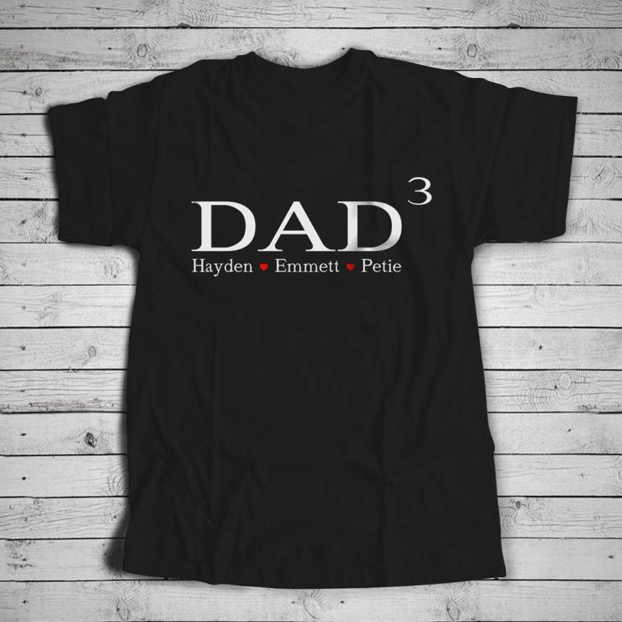 Personalized Dad Tshirts With Kids Name