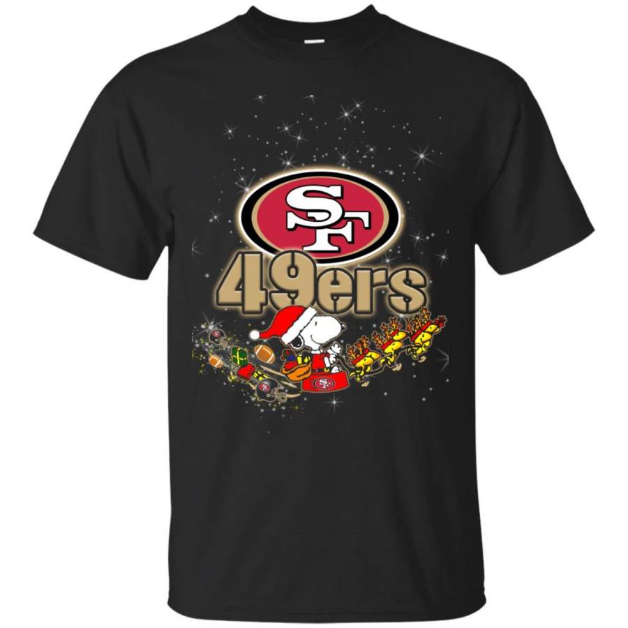 Snoopy Christmas San Francisco 49ers Tshirt For Fans - EmprintsTOP