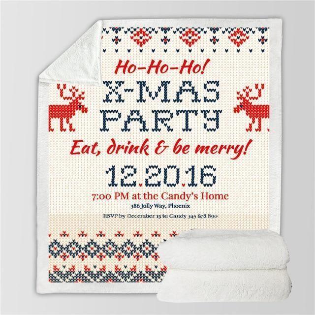 X-Mas Party Blanket Christmas Decoration Ideas