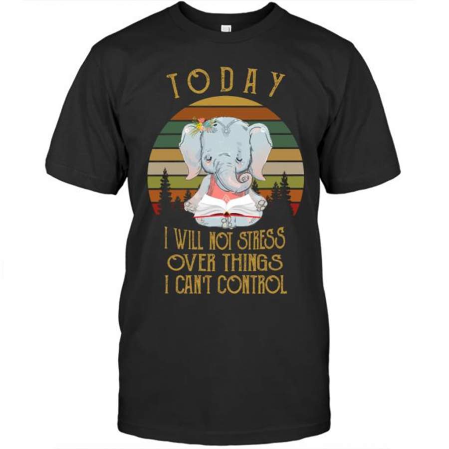 Elephant Books, Today I Will Not Stress I Can’t Control, Classic Vintage – Gildan Short Sleeve Shirt