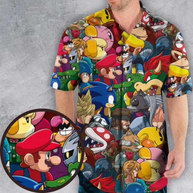 Smash Fight Super Smash Characters Hawaiian Shirt