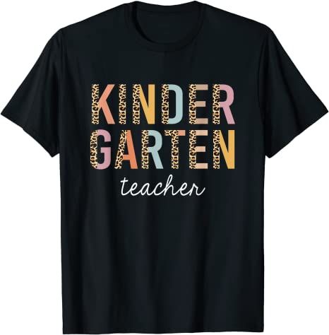 Back To School 2021 – Leopard Kindergarten Teacher Kinder Back To School Supplies T-Shirt