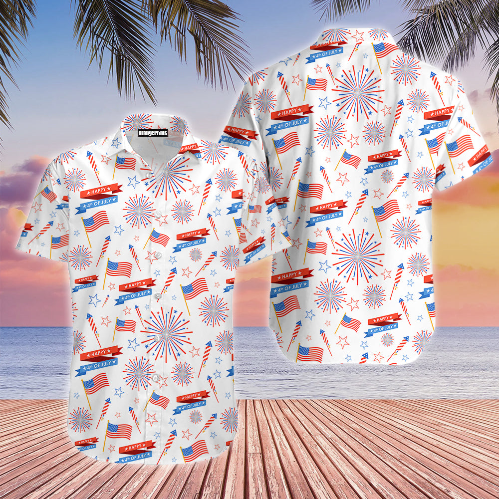 Of July Us Pattern Hawaii Shirt For Men And Women Ha52823