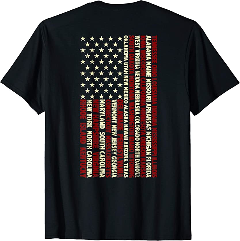 Vintage USA American Flag 4th of July gifts for Patriotic T-Shirt