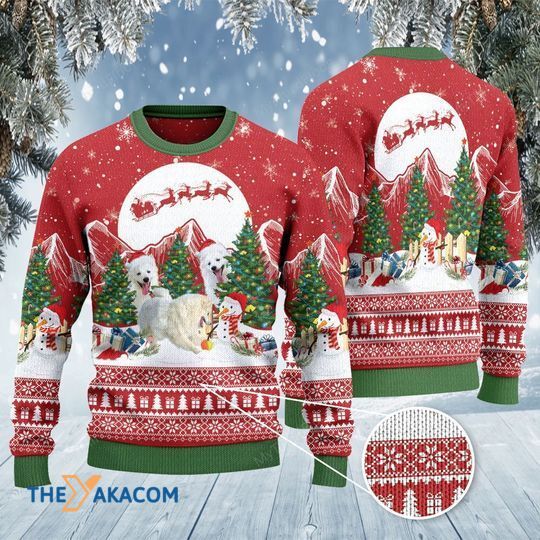 Merry Xmas Dog Lovers American Eskimo Christmas Is Coming Awesome Gift For Christmas Ugly Christmas Sweater