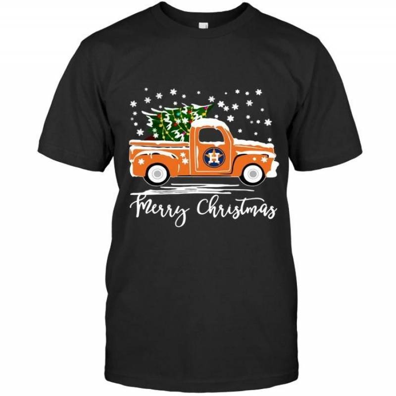 Houston Astros Merry Christmas Christmas Tree Truck T Shirt – Gearpenguin.com