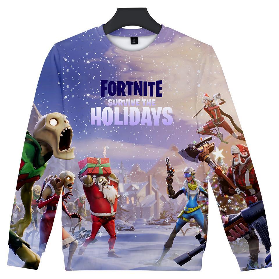 Fortnite Sweatshirts – Fortnite Game Christmas Series Super Cool 3D Sweatshirt