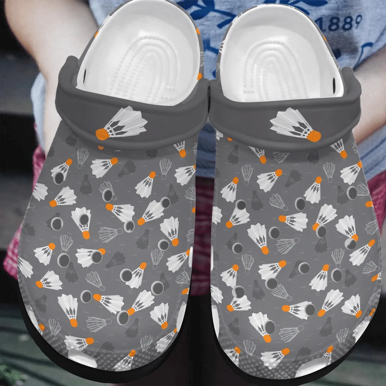 Badminton Personalized Clog Custom Crocs Comfortablefashion Style Comfortable For Women Men Kid Print 3D Badminton Pattern