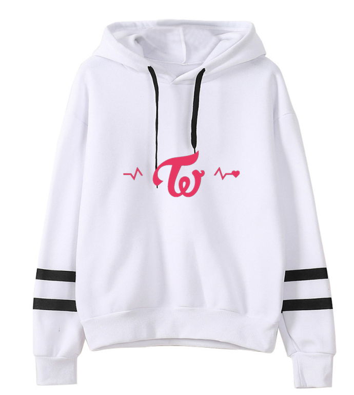 Twice Kpop Printed Logo Cool Hooded Sweatshirt Harajuku New Fashion Winter Fleece Sets of Men / Women Hoodies Sweatshirt Drops alx