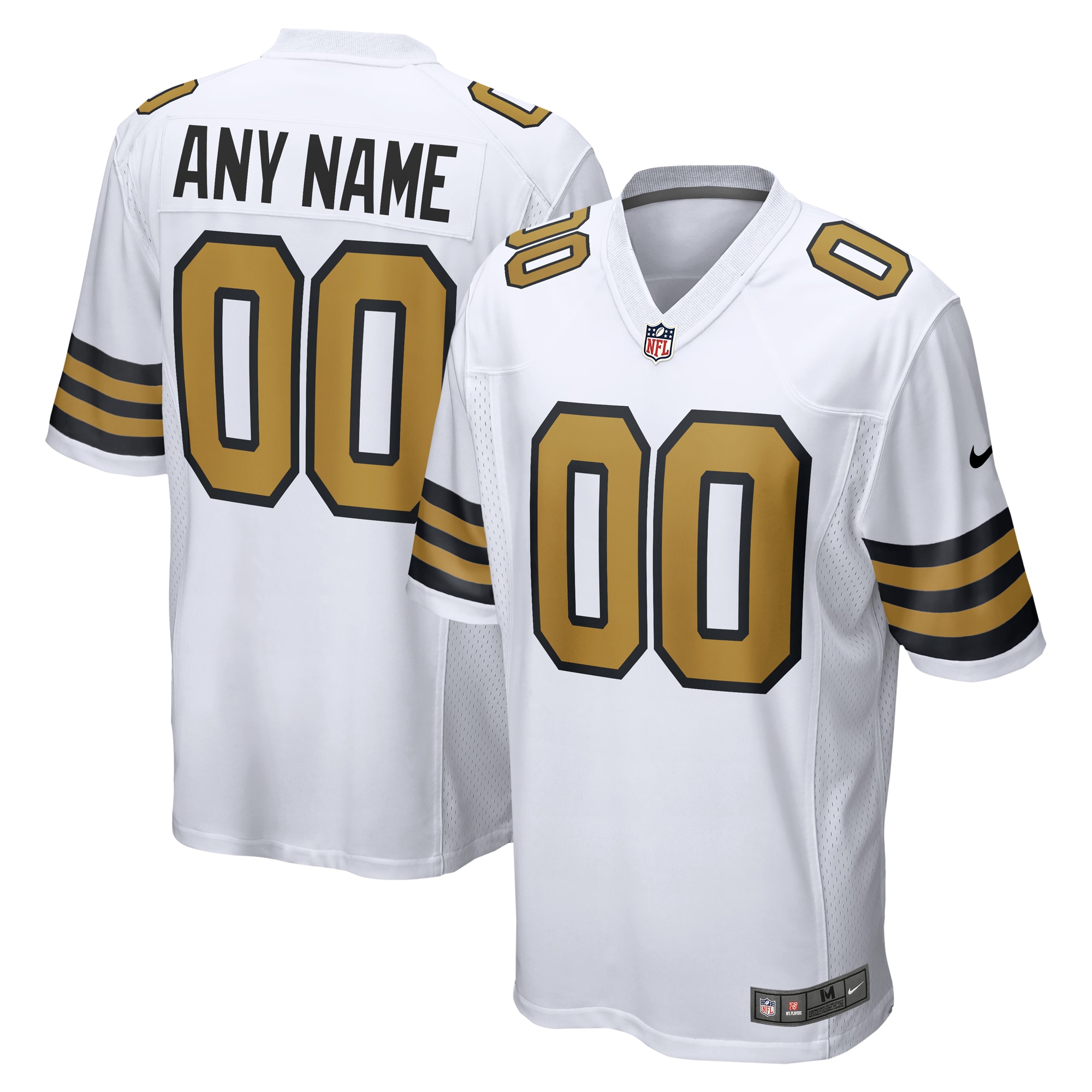 New Orleans Saints Alternate Custom Game Jersey – White