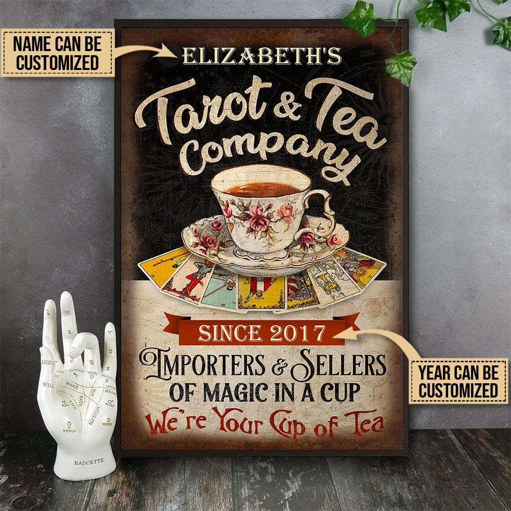 Aeticon Gifts Personalized Tarot Black Tea Company Canvas Mom Dad Gift Home Decor