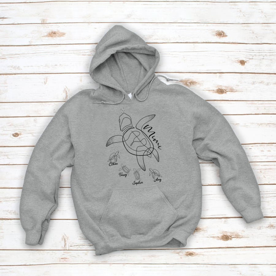 Grandma And Grandkid’S Turtle Hoodie