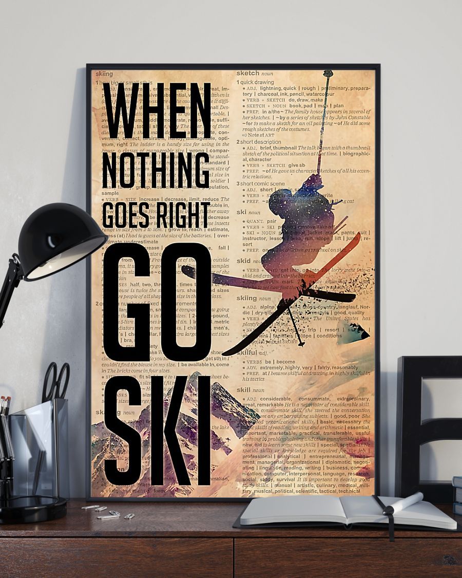 Skiing When Nothing Goes Right Vertical Canvas And Poster | Wall Decor Visual Art