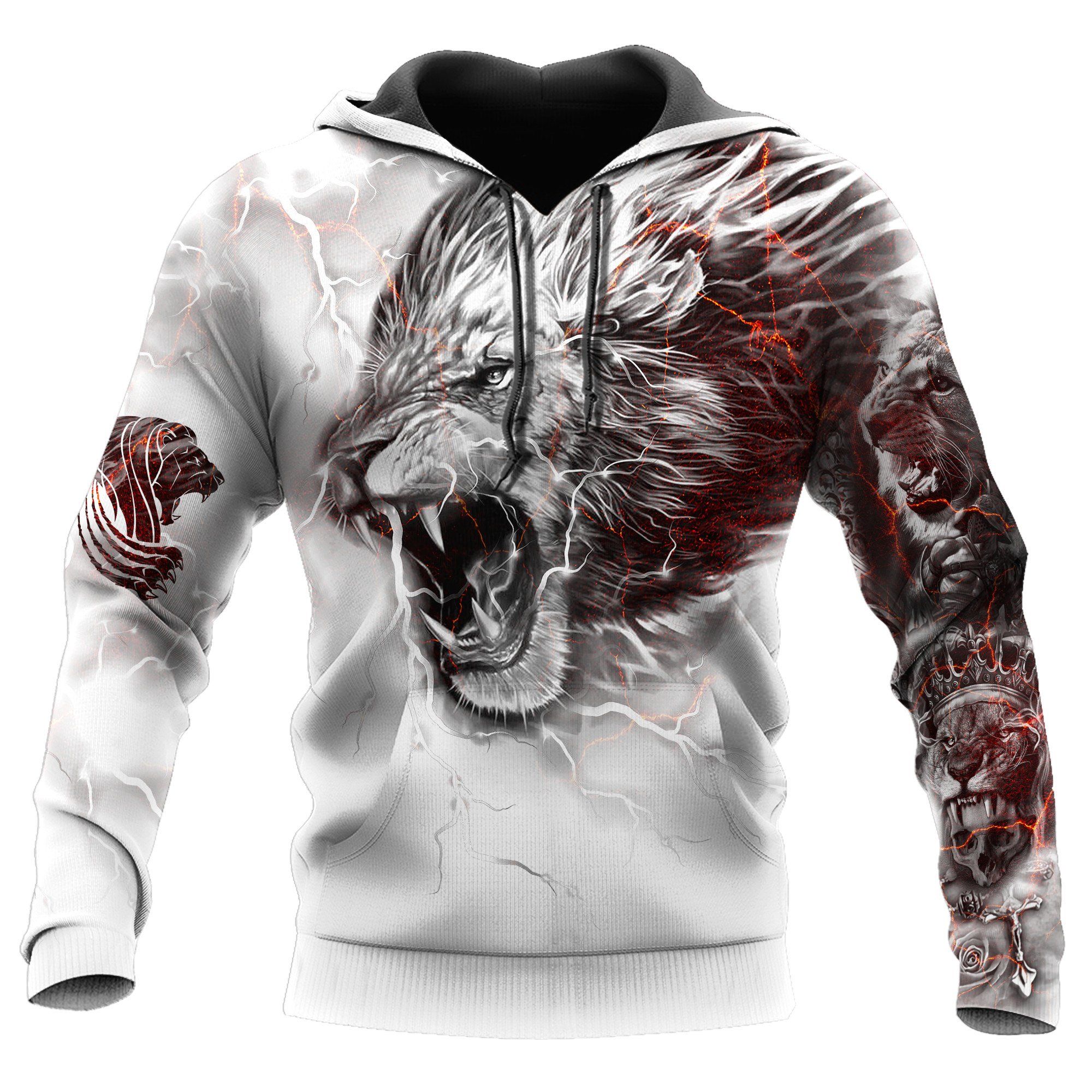 USATOPDEAL.COM – Lion Tattoo Thunder 3D All Over Printed Unisex Shirts