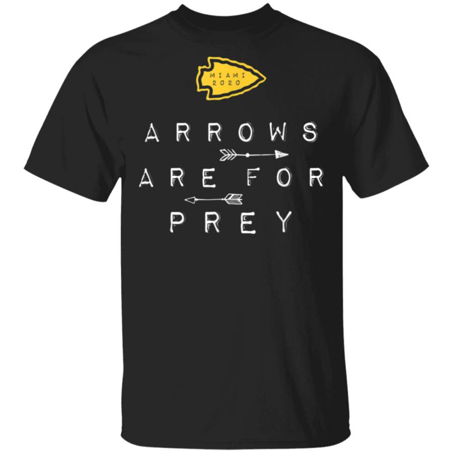 Miami Bound Arrows Are For Prey Kansas Football Novelty TShirt