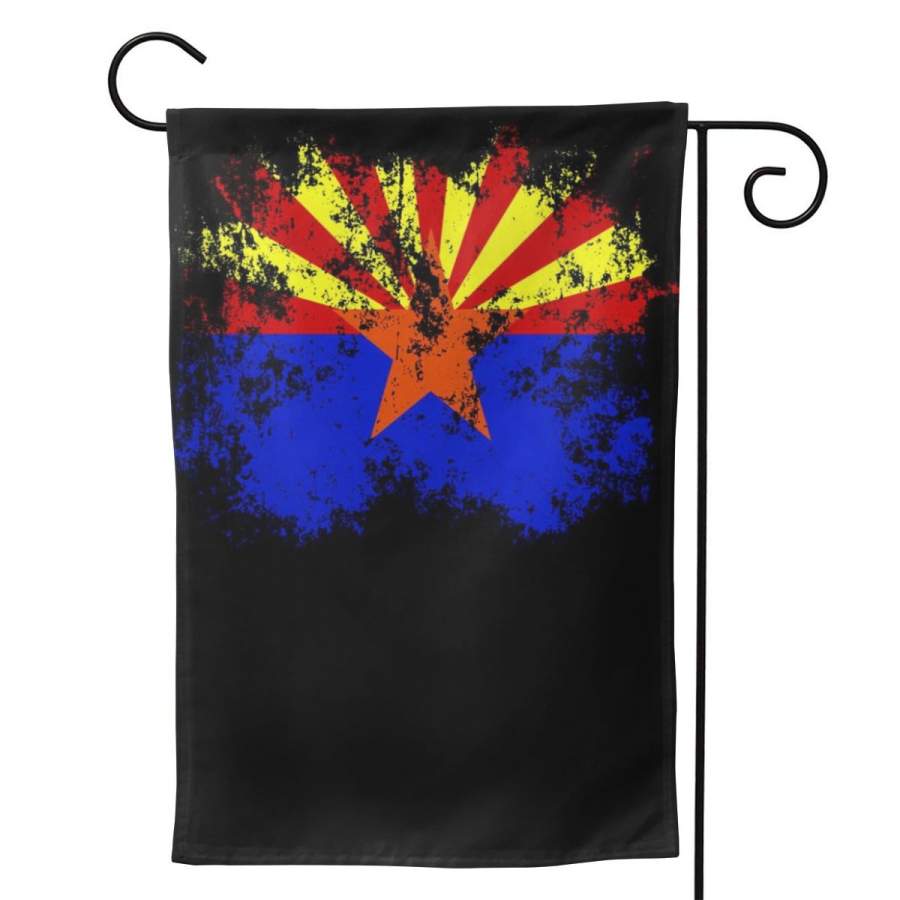 2 Pcs Garden Flag Arizona State Flag Grunge Horizontal Poster 12.5″x18″ -Mothers Day, Birthday Gifts for Mom, Dad, Wife, Husband, Daughters, Grandma, Friends