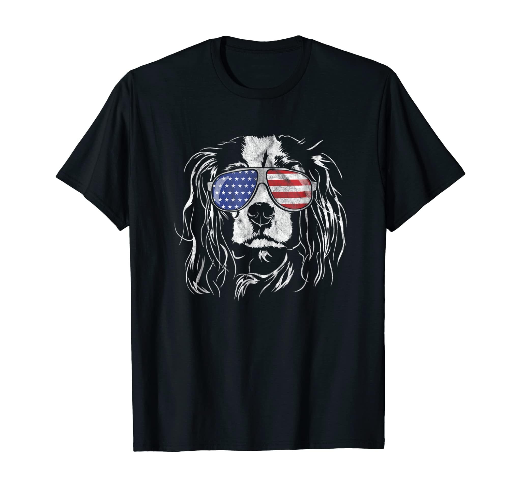 Funny Proud Cavalier King Charles Spaniel Patriotic Dog Tee