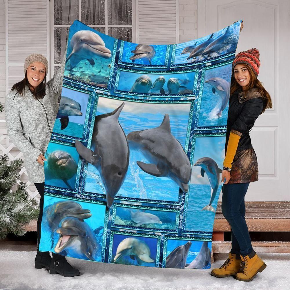 Dolphin 3D Under Sea Fleece Blanket