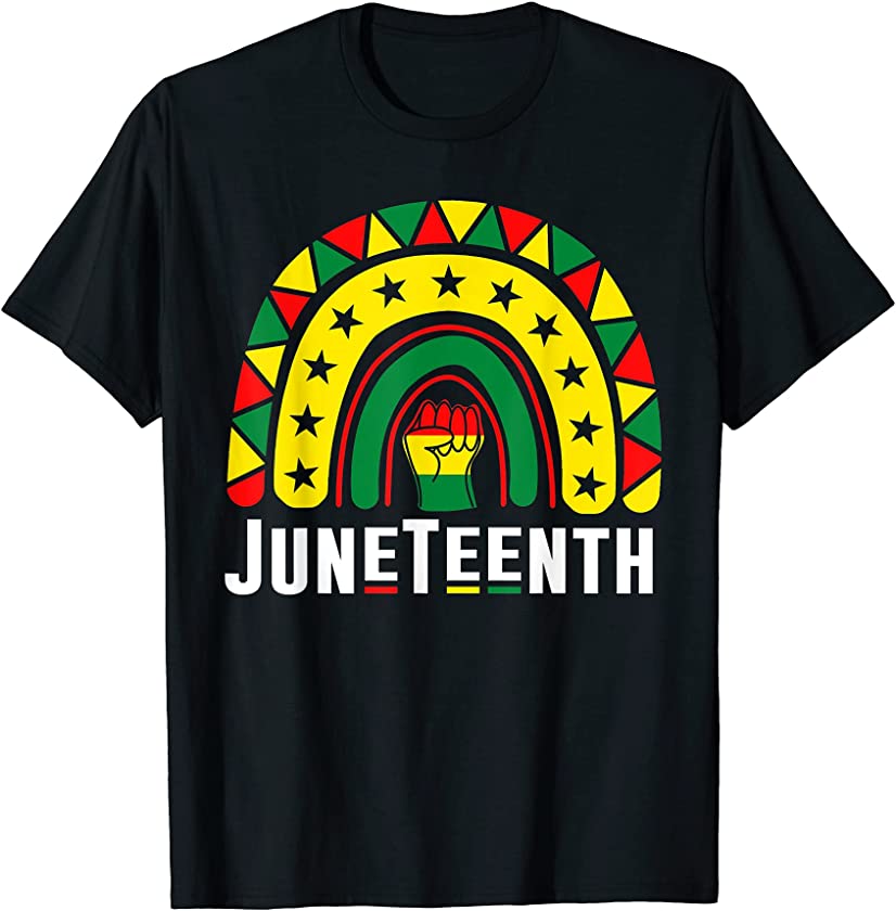 Rainbow Black Proud African American for Juneteenth T-Shirt