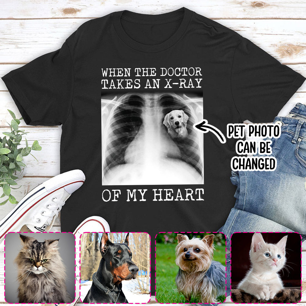 When Doctor Takes An X-Ray – Photo Personalized Pet T-Shirt, Custom Trendy Photo T-Shirt, Funny Pet Owner Gift