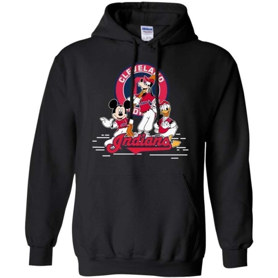 Mickey Goofy And Donald Cleveland Indians Team Hoodie Gift HT207