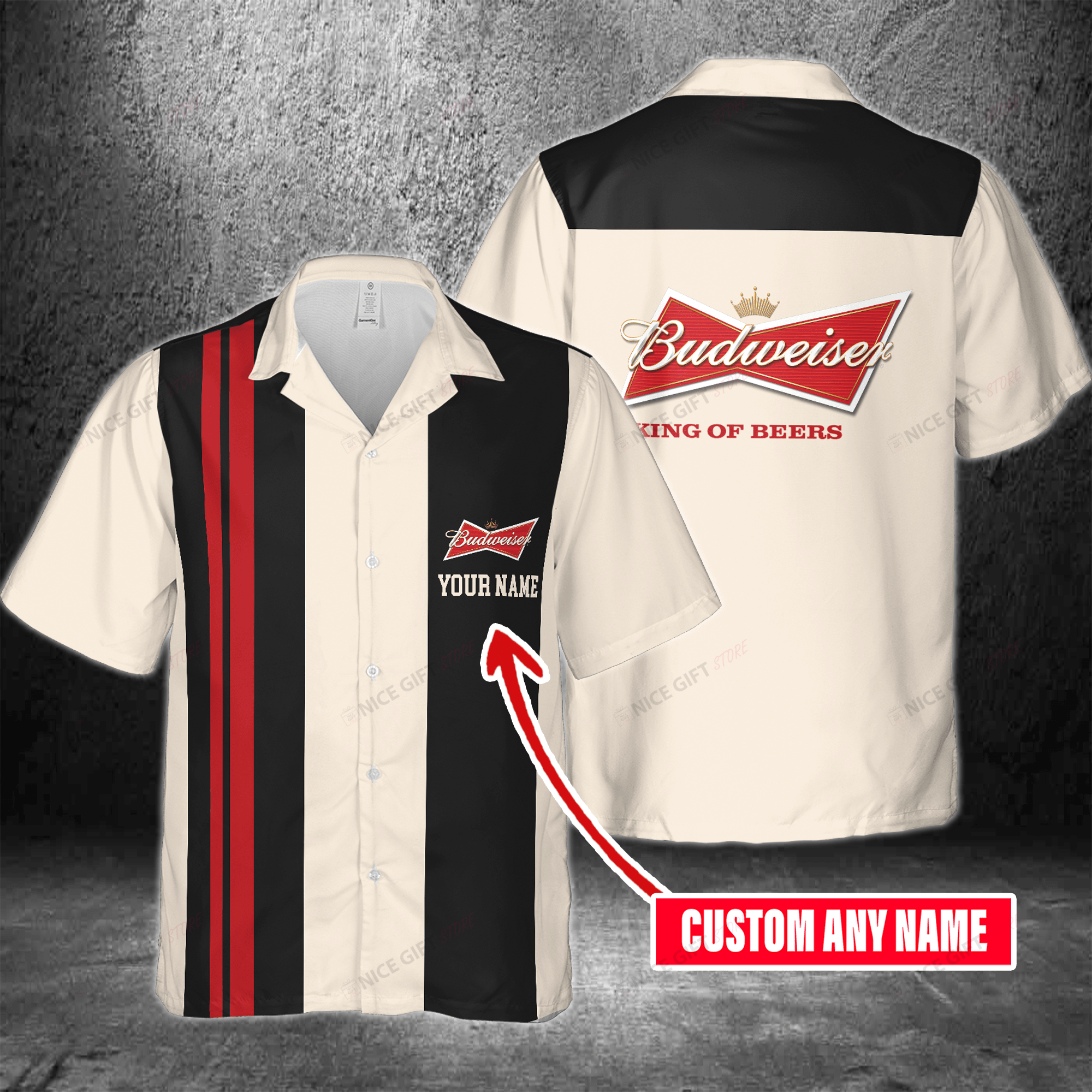 Budweiser Custom Name Hawaiian Shirt 3Hs-Y6B1