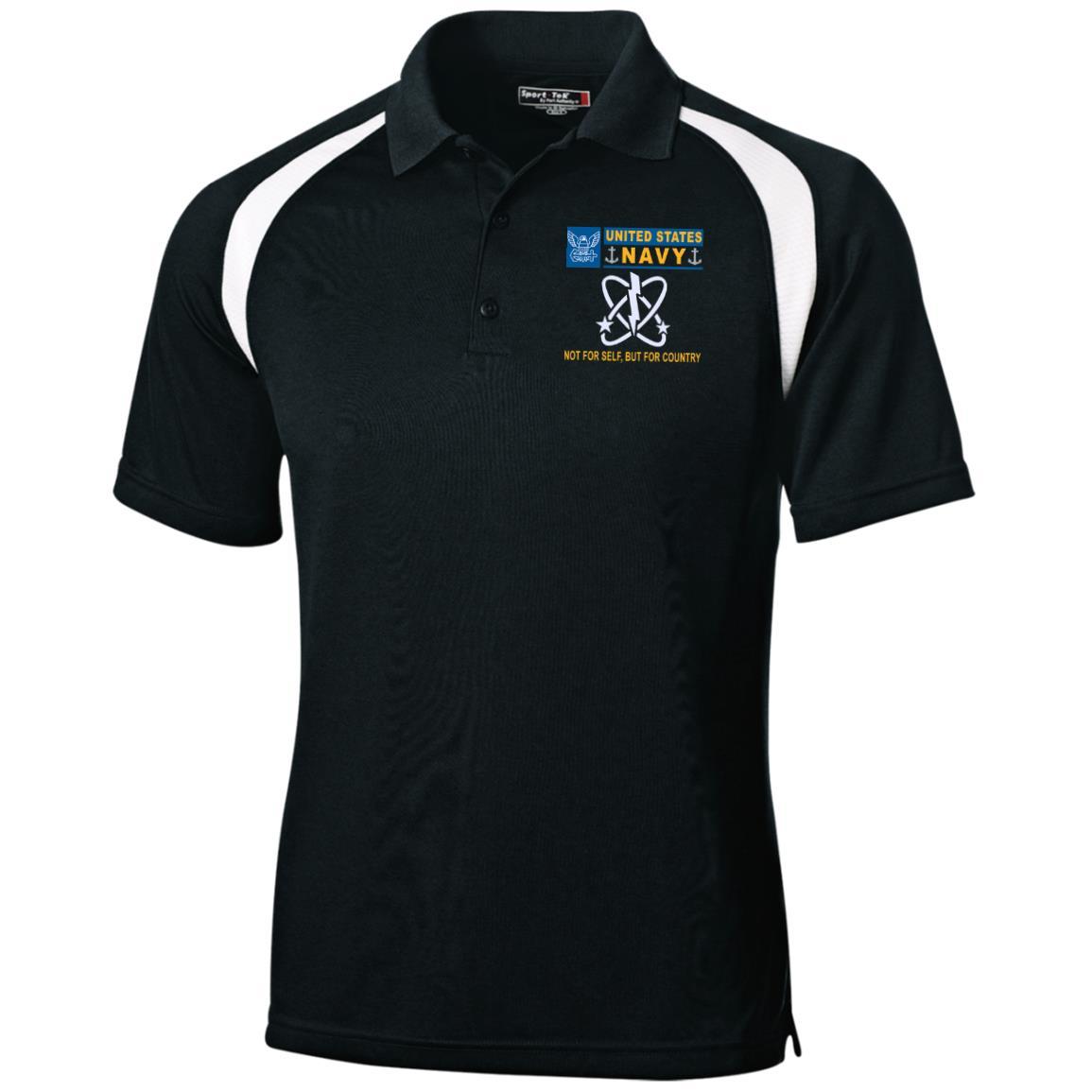 US Navy Electronics Warfare Technician EW- Not For Self, But For Country Embroidered Sport-Tek Moisture-Wicking Tag-Free Golf Shirt