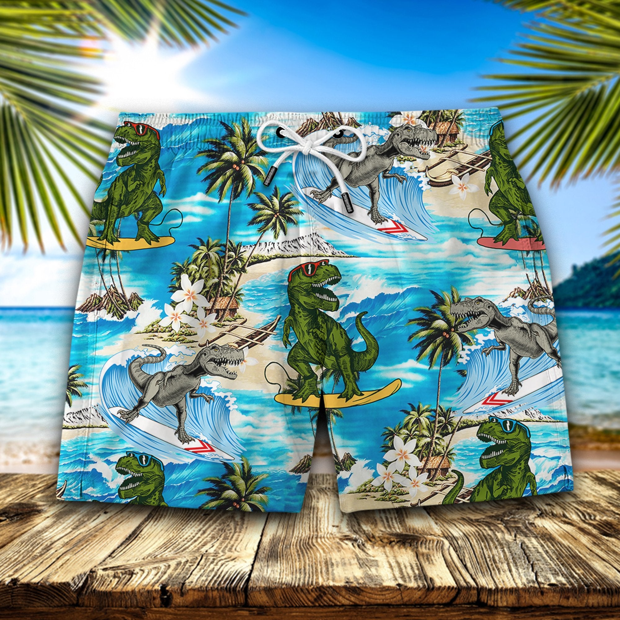 Surfing Dinosaurs Hawaii Short Men Shorts Ha17214