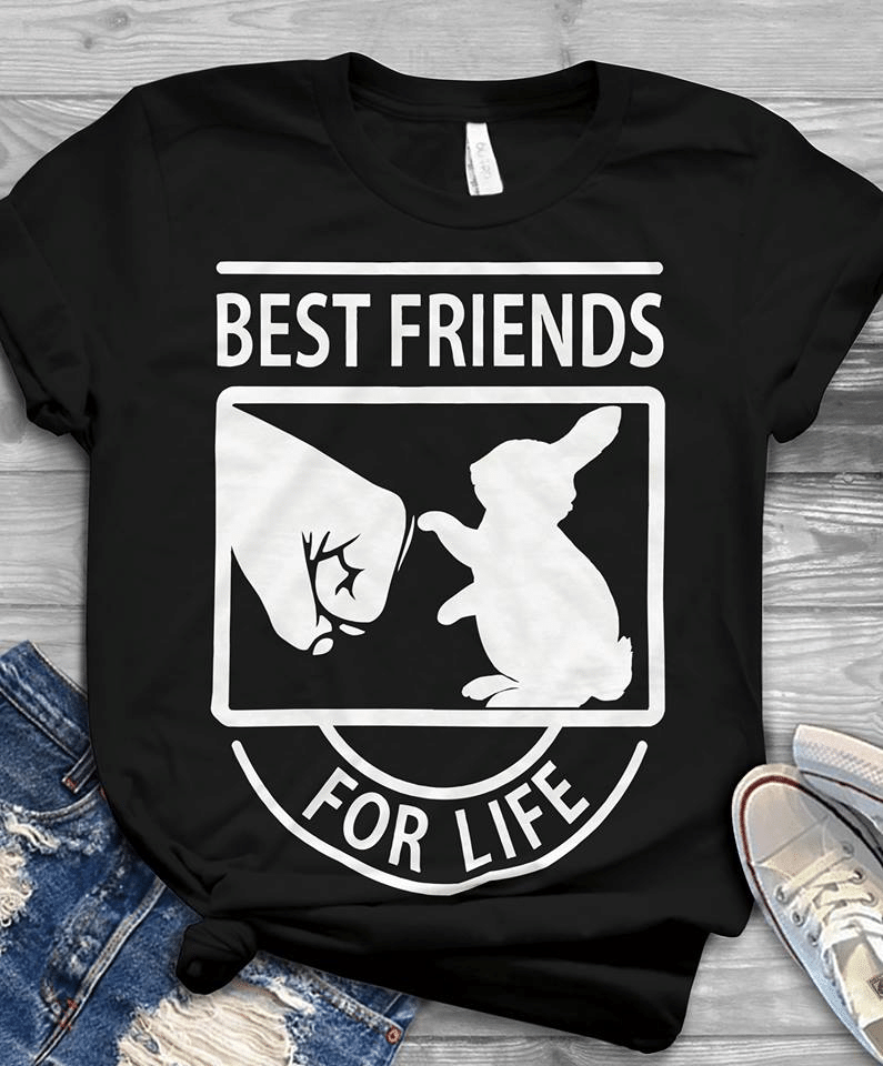 Vintage Retro Best Friends For Life Humans And Rabbit T Shirt Hoodie Sweater  Size S-5Xl